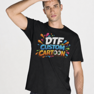 tee-shirt noir personnalisation DTF