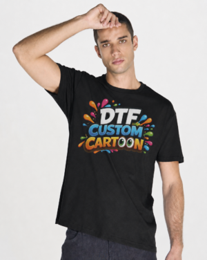 tee-shirt noir personnalisation DTF
