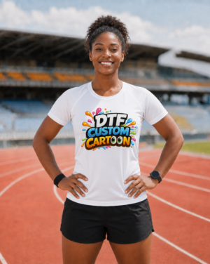 Tee-shirt sport femme avec personnalisation en DTF
